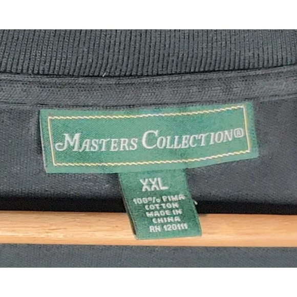 Masters Golf Clubhouse Collection Men's XXL Black 1/4 Zip Sweatshirt Pima Cotton - Picture 5 of 11